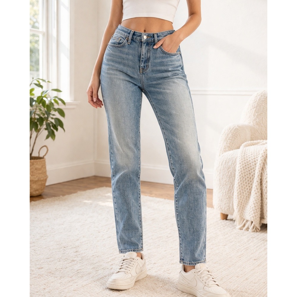 FRAME Denim L'Homme Slim Jeans Light Wash Blue Womens Size 30